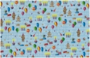 Transparentpapier Party Blau Teddy Geburtstagsmuster