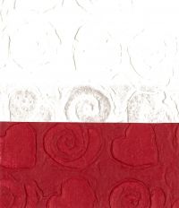 3D Mulberry-Papier mit kleinen Herzen und Spiralen